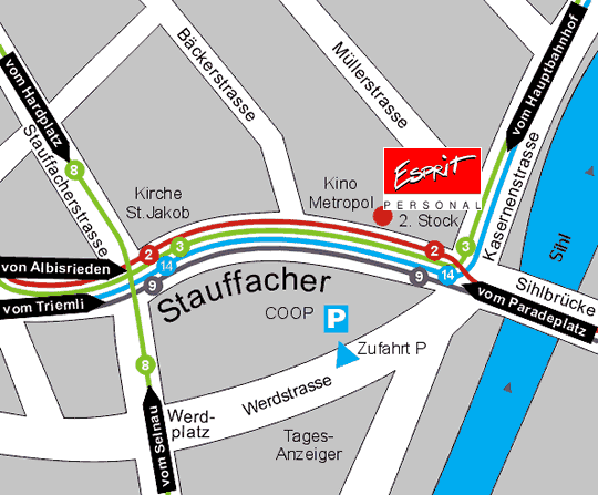 Lageplan, Wegbeschreibung